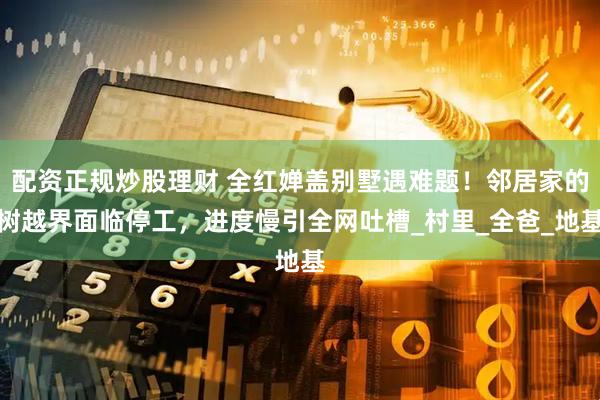 配资正规炒股理财 全红婵盖别墅遇难题！邻居家的树越界面临停工，进度慢引全网吐槽_村里_全爸_地基
