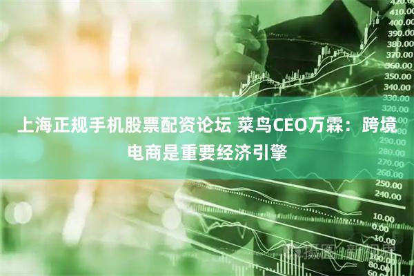 上海正规手机股票配资论坛 菜鸟CEO万霖：跨境电商是重要经济引擎